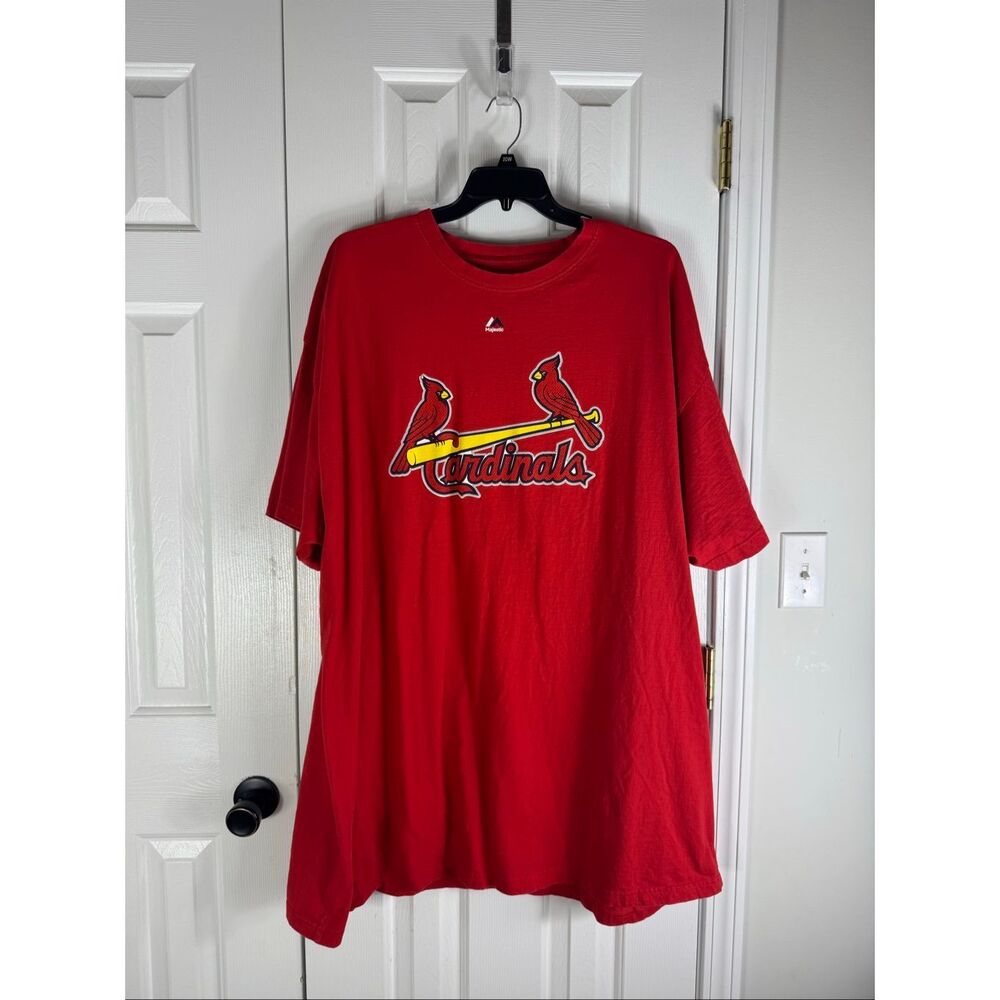Majestic Cardinals Men’s Red Shirt Size 5XLT
